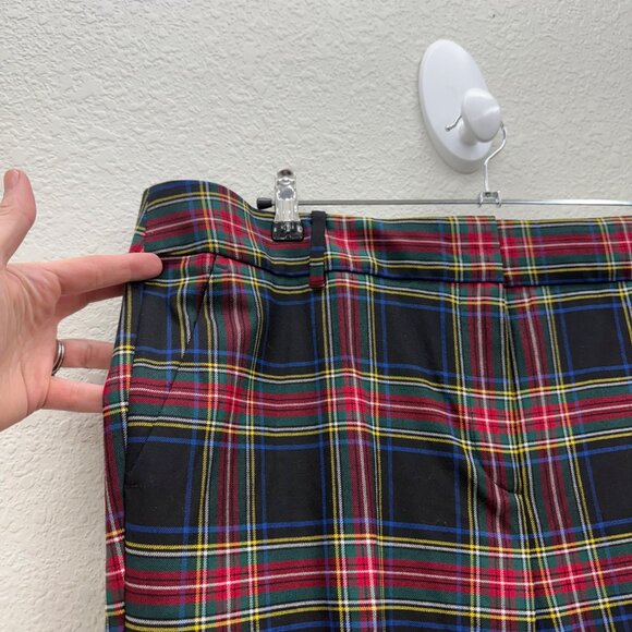 Talbots Hampshire Holiday Tartan Plaid Wool Blend Ankle Pants Womens size 16 - Picture 3 of 8